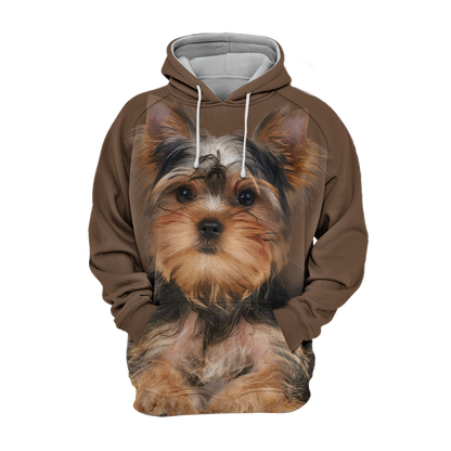 Unisex Hoodie dla psów | Yorkshire Terrier Yorkie Cichy