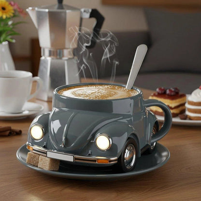 BeetleCup | Beetle Car ceramiczny kubek do kawy – Unikalny kubek do herbaty i kawy 3D w kształcie samochodu