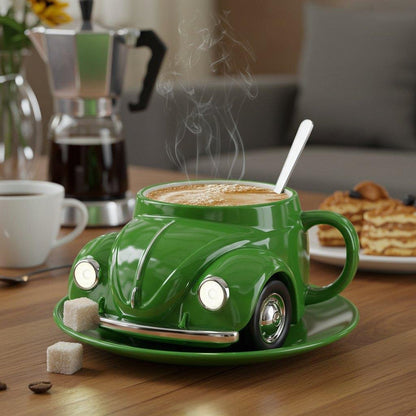 BeetleCup | Beetle Car ceramiczny kubek do kawy – Unikalny kubek do herbaty i kawy 3D w kształcie samochodu