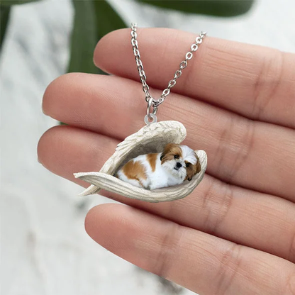 Echte Liefde | Slapende Goud en wit shih tzu Ketting