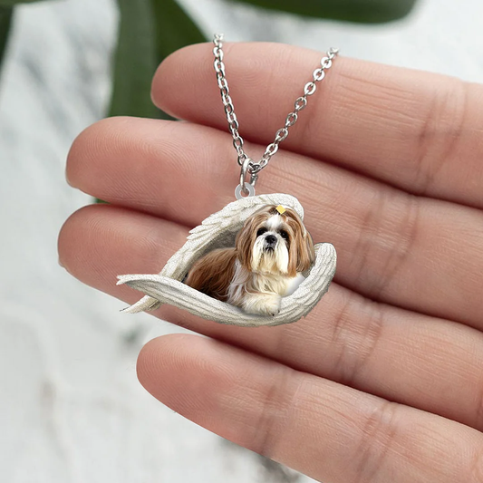 Prawdziwa Miłość | Śpiący Shih tzu Naszyjnik
