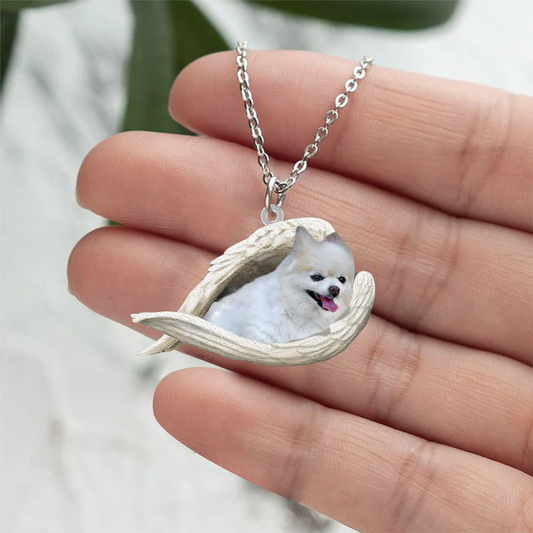 Prawdziwa Miłość | Śpiący Pomeranian/Keeshond Naszyjnik